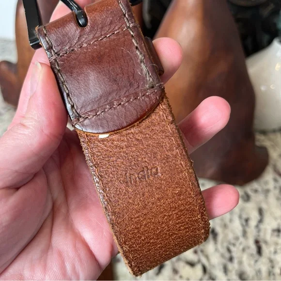 Men's Haggar Leather Belt - Picture 4 of 8